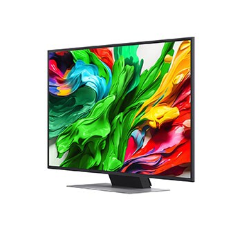 Left-facing side view of LG QNED evo QNED85 TV 