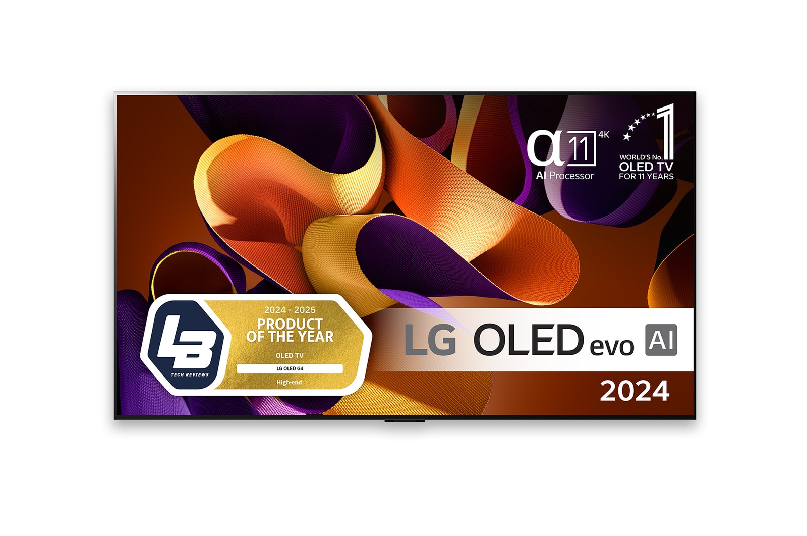 LG OLED evo AI G4 4K Smart TV på 97 tum OLED97G45LW 2024 med alpha 11 AI-processor