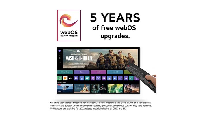 5 years of free webos logo on TV