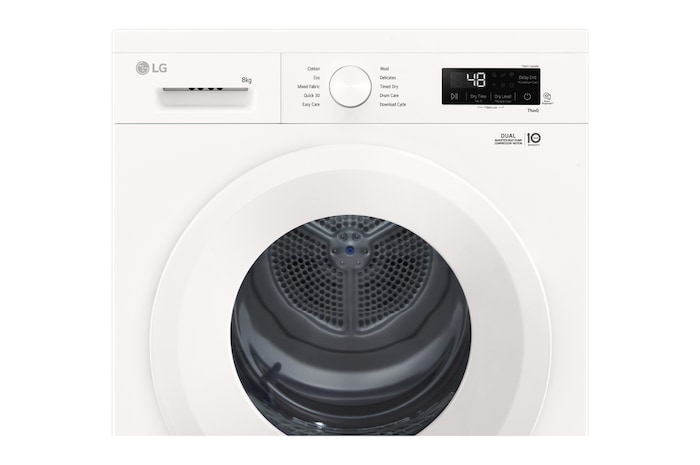 LG 9 kg Torktumlare (Essence White) - Energiklass C/A+++, Värmepumpsteknologi och Smart Diagnosis™ med Wi-Fi, RHX1009NWH
