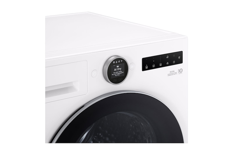 LG 9 kg Torktumlare (Essence White) - Energiklass B, LCD-vred, DUAL Inverter Heat Pump™ och Smart Diagnosis™ med Wi-Fi, RHX7009TWS