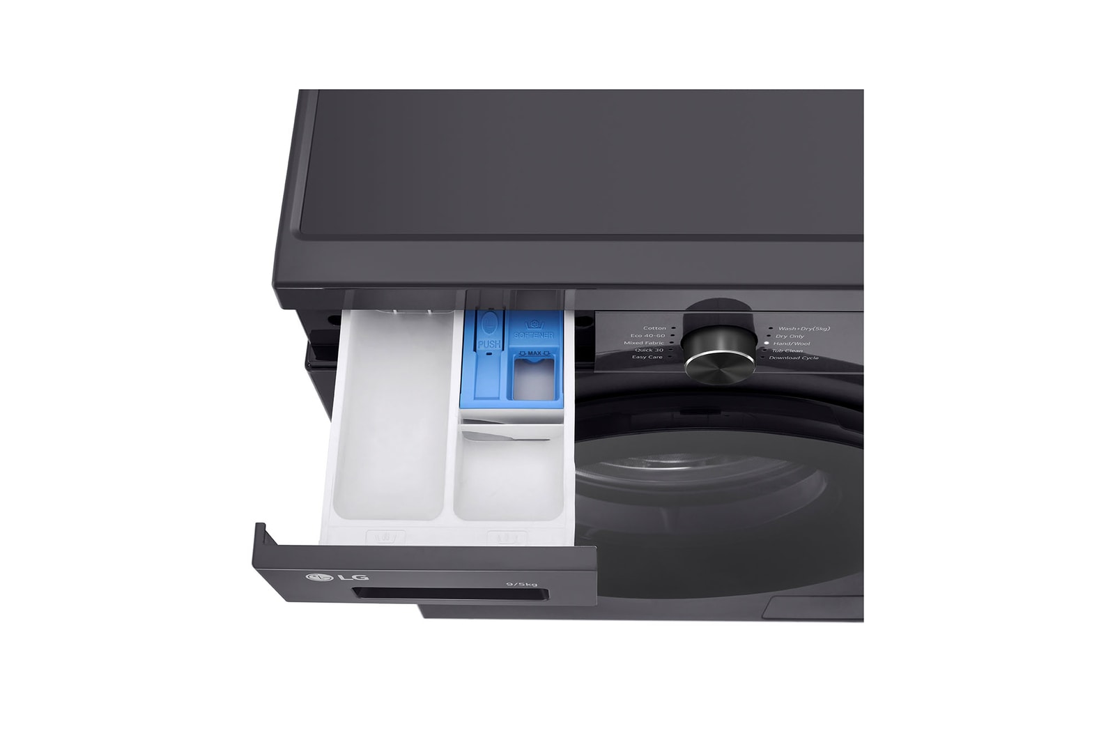 9 kg / 5 kg Kombinerad tvätt/tork(Middle Black) - Steam, Energiklass A/E, 6 Motion DD™, Smart Diagnosis™ med Wi-Fi