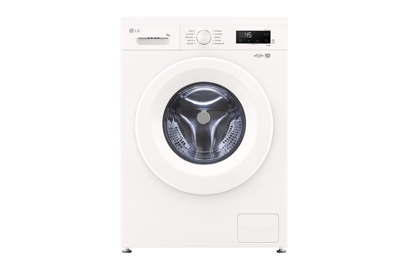 Vy framifrån av 9 kg Tvättmaskin(Vit) - Steam, Energiklass A F4A1009NWH