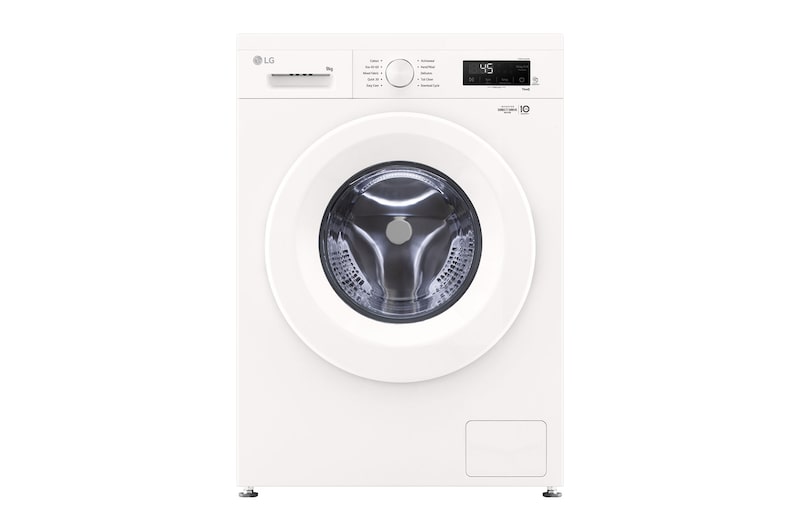 Vy framifrån av 9 kg Tvättmaskin(Vit) - Steam, Energiklass A F4A1009NWH
