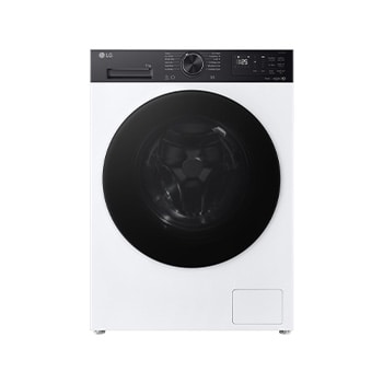 Vy framifrån av LG 11kg Tvättmaskin (Vit) | Energiklass A, Auto Dose, TurboWash360™, AI DD™, Smart Diagnosis™ med Wi-Fi F4X5511TKB