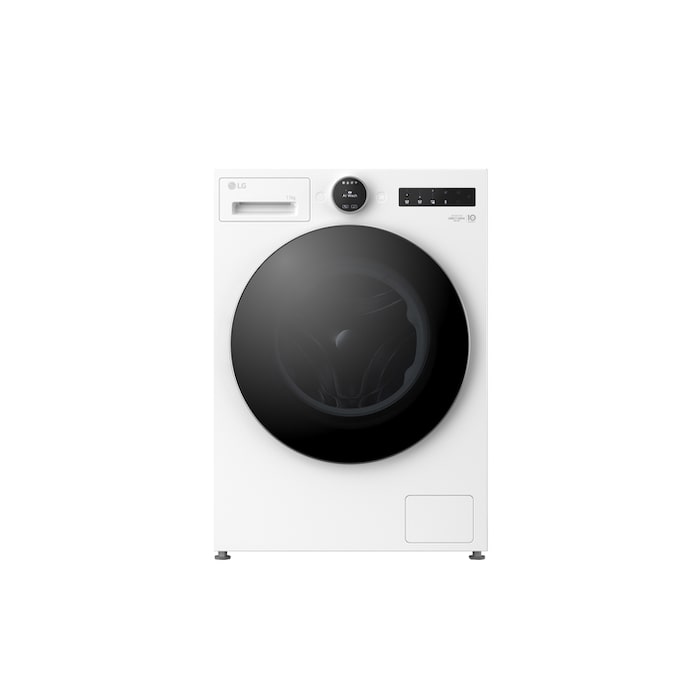 Vy framifrån av 11 kg Tvättmaskin(Essence White) - Energiklass A, LCD-vred, TurboWash360™, AI DD™, Smart Diagnosis™ med Wi-Fi, F4X7011TWS