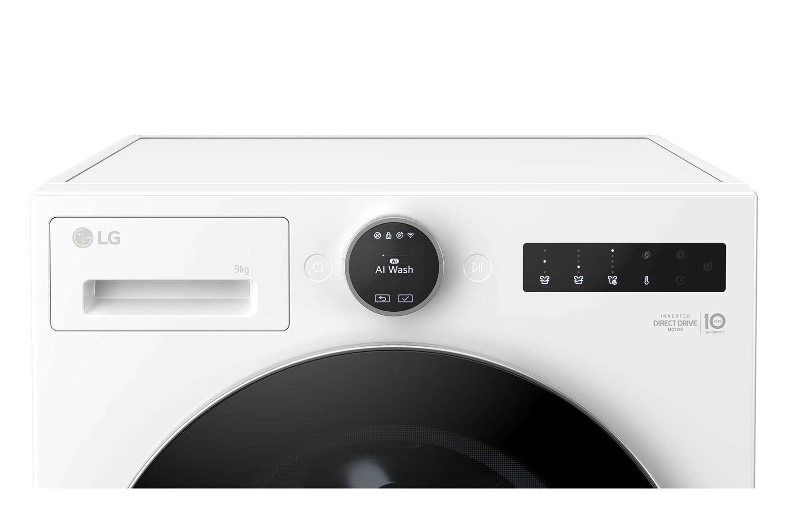9kg Tvättmaskin(Vit) - Energiklass A, LCD-vred, TurboWash360™, AI DD™, Smart Diagnosis™ med Wi-Fi