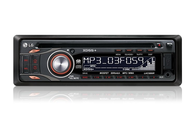 LG Bilstereo med USB- och AUX-ingångar på framsidan, LAC5800R