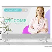 Vy framifrån av Transparent OLED-skyltning 55EW5G-A