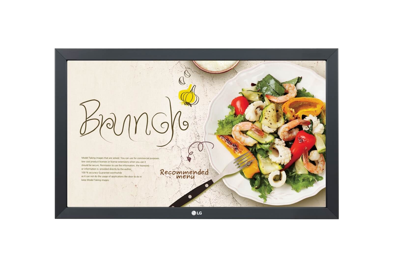 Vy framifrån av 32" 400 nits FHD Built-in Touch Signage 32TA3E-B