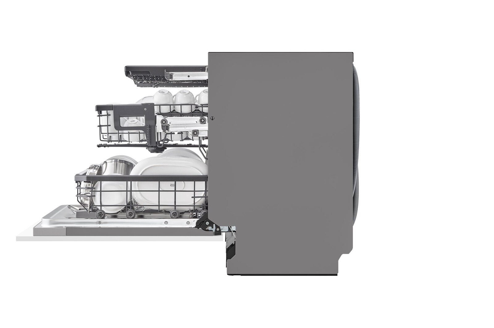 LG QuadWash™ Steam-diskmaskin (för inbyggnad), Energiklass A, Auto Open Dry funktion och Smart Diagnosis™ med Wi-Fi, DB475TXS
