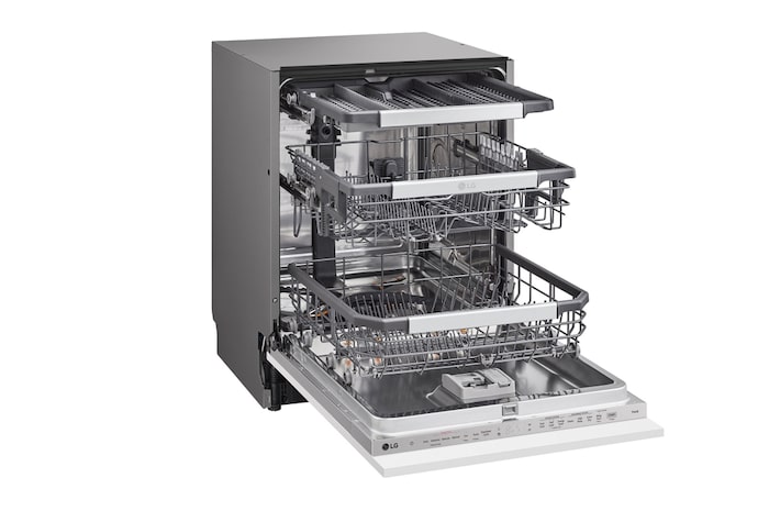 LG QuadWash™ Steam-diskmaskin (för inbyggnad), Energiklass A, Auto Open Dry funktion och Smart Diagnosis™ med Wi-Fi, DB475TXS