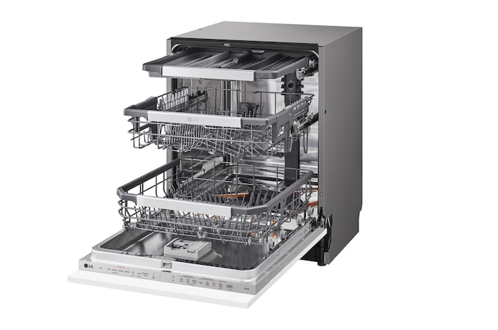 LG QuadWash™ Steam-diskmaskin (för inbyggnad), Energiklass A, Auto Open Dry funktion och Smart Diagnosis™ med Wi-Fi, DB475TXS