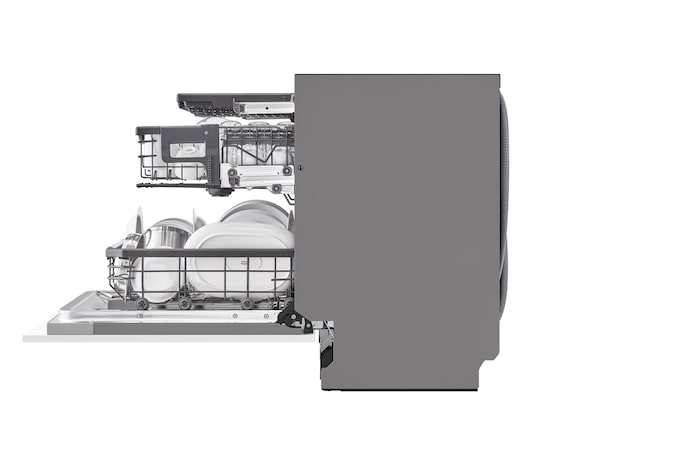 LG QuadWash™ Steam-diskmaskin (för inbyggnad), Energiklass A, Auto Open Dry funktion och Smart Diagnosis™ med Wi-Fi, DB475TXS