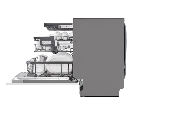 LG QuadWash™ Steam-diskmaskin (för inbyggnad), Energiklass A, Auto Open Dry funktion och Smart Diagnosis™ med Wi-Fi, DB475TXS