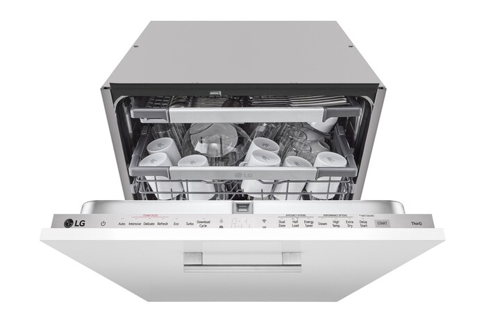 LG QuadWash™ Steam-diskmaskin (för inbyggnad), Energiklass A, Auto Open Dry funktion och Smart Diagnosis™ med Wi-Fi, DB475TXS
