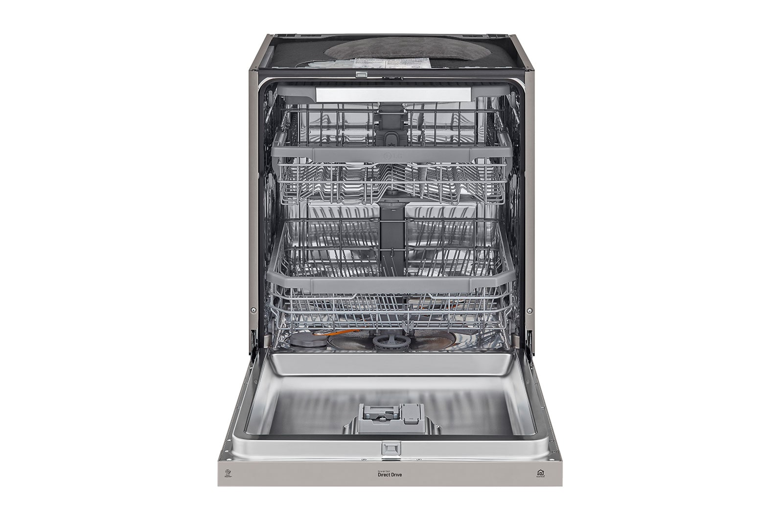 LG QuadWash™ Diskmaskin (Platinum Silver), Energiklass D, Auto Open Dry funktion och Smart Diagnosis™ med Wi-Fi, DU325FP