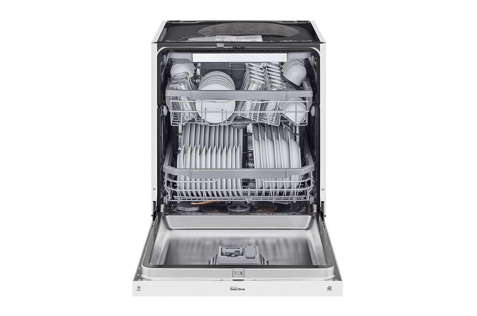 LG QuadWash™ Diskmaskin (Vit), Energiklass D, Auto Open Dry funktion och Smart Diagnosis™ med Wi-Fi, DU325FW