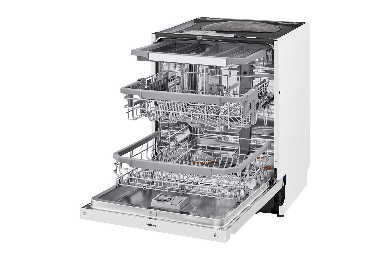 LG QuadWash™ Diskmaskin (Vit), Energiklass D, Auto Open Dry funktion och Smart Diagnosis™ med Wi-Fi, DU325FW