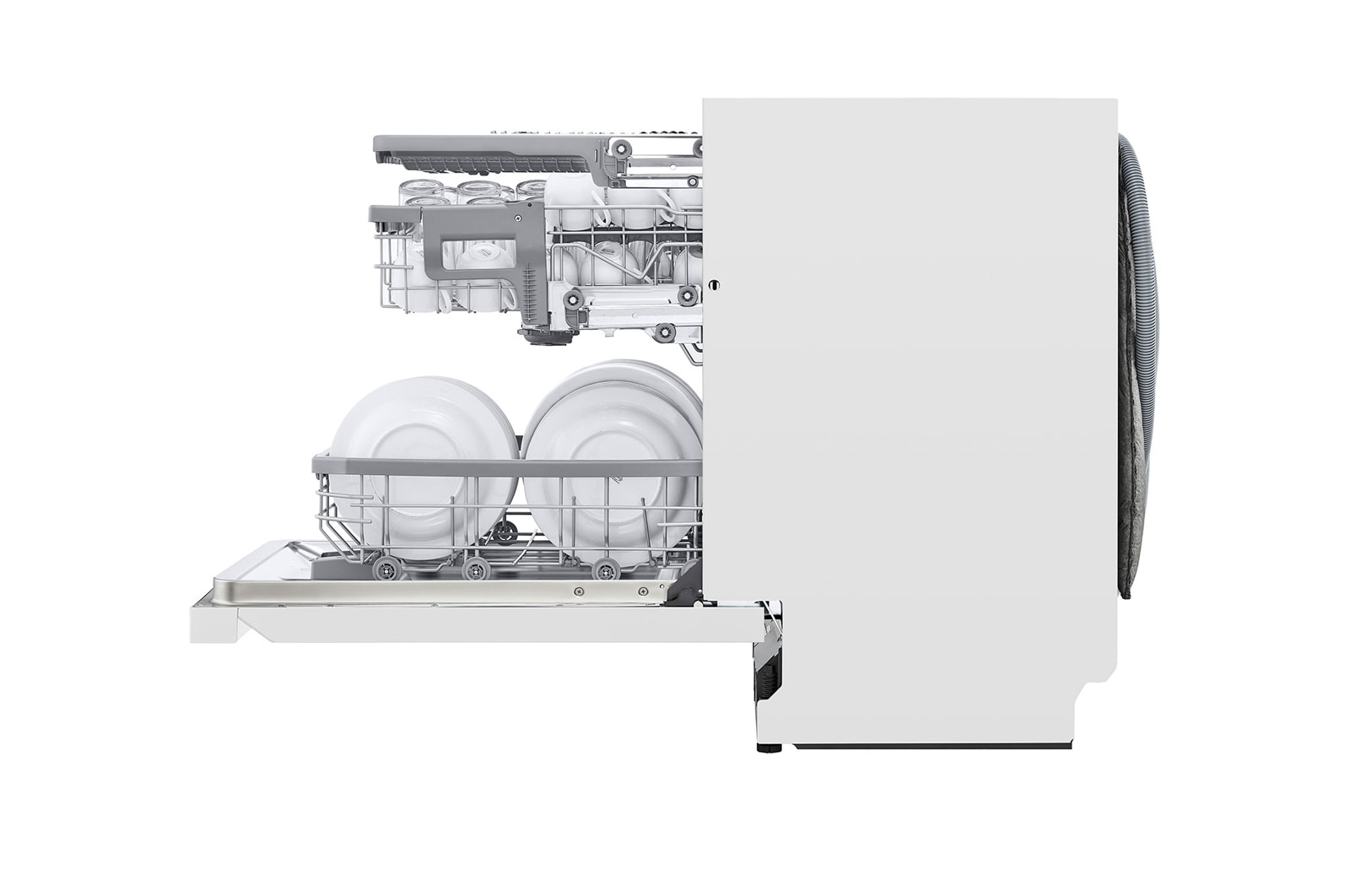 LG QuadWash™ Diskmaskin (Vit), Energiklass D, Auto Open Dry funktion och Smart Diagnosis™ med Wi-Fi, DU325FW