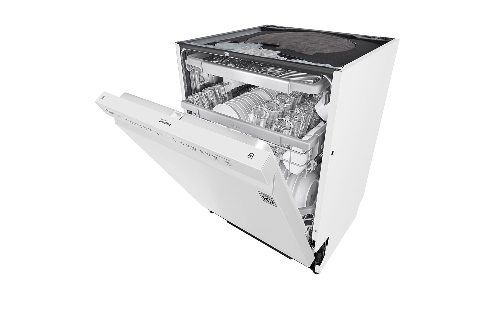 LG QuadWash™ Diskmaskin (Vit), Energiklass D, Auto Open Dry funktion och Smart Diagnosis™ med Wi-Fi, DU325FW