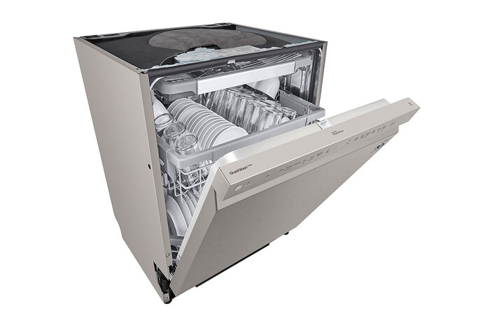 LG QuadWash™ Diskmaskin (Platinum Silver), Energiklass C, Auto Open Dry funktion och Smart Diagnosis™ med Wi-Fi, DU355FP