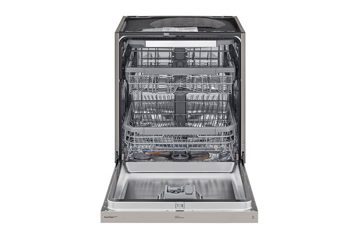 LG QuadWash™ Diskmaskin (Platinum Silver), Energiklass C, Auto Open Dry funktion och Smart Diagnosis™ med Wi-Fi, DU355FP