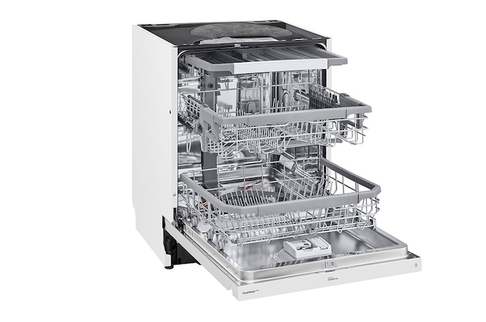 LG QuadWash™ Diskmaskin (Vit), Energiklass C, Auto Open Dry funktion och Smart Diagnosis™ med Wi-Fi, DU355FW