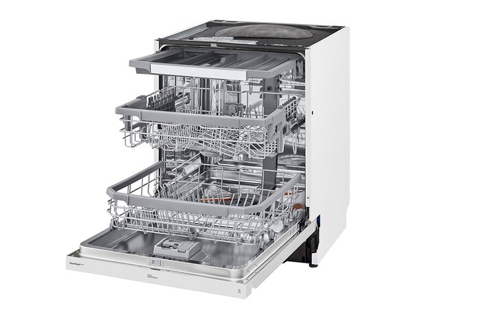 LG QuadWash™ Diskmaskin (Vit), Energiklass C, Auto Open Dry funktion och Smart Diagnosis™ med Wi-Fi, DU355FW