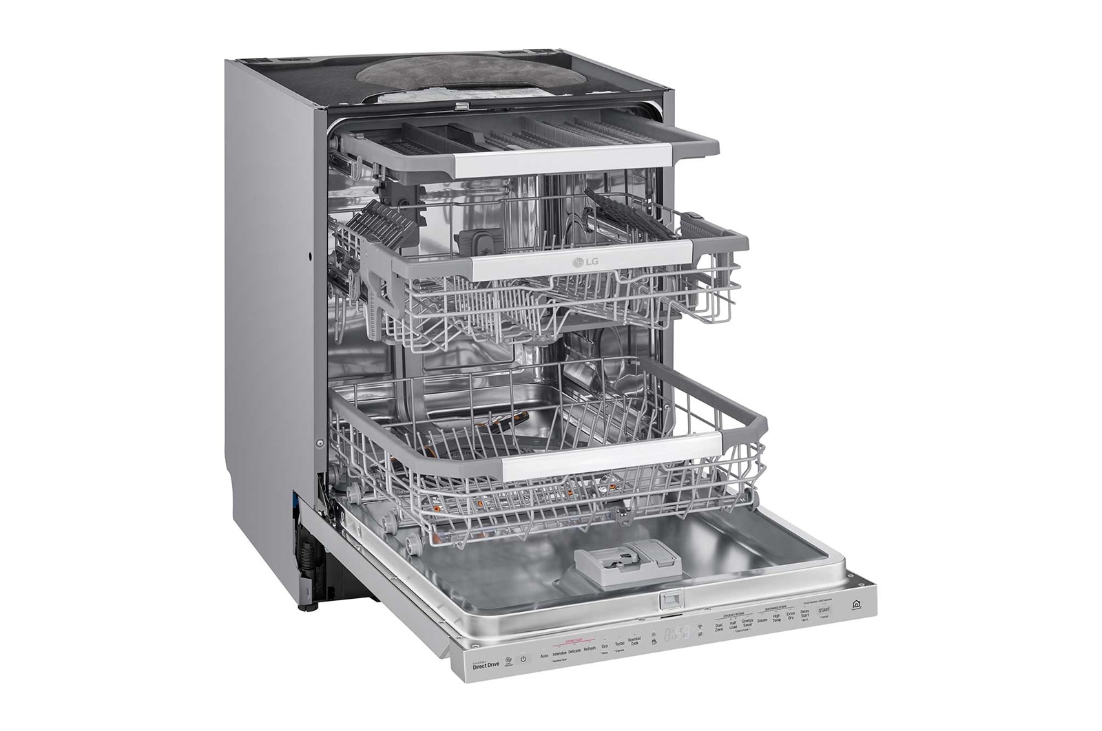 LG QuadWash™ Steam Diskmaskin (Noble Steel), Energiklass D, Auto Open Dry funktion och Smart Diagnosis™ med Wi-Fi, SDU527HS