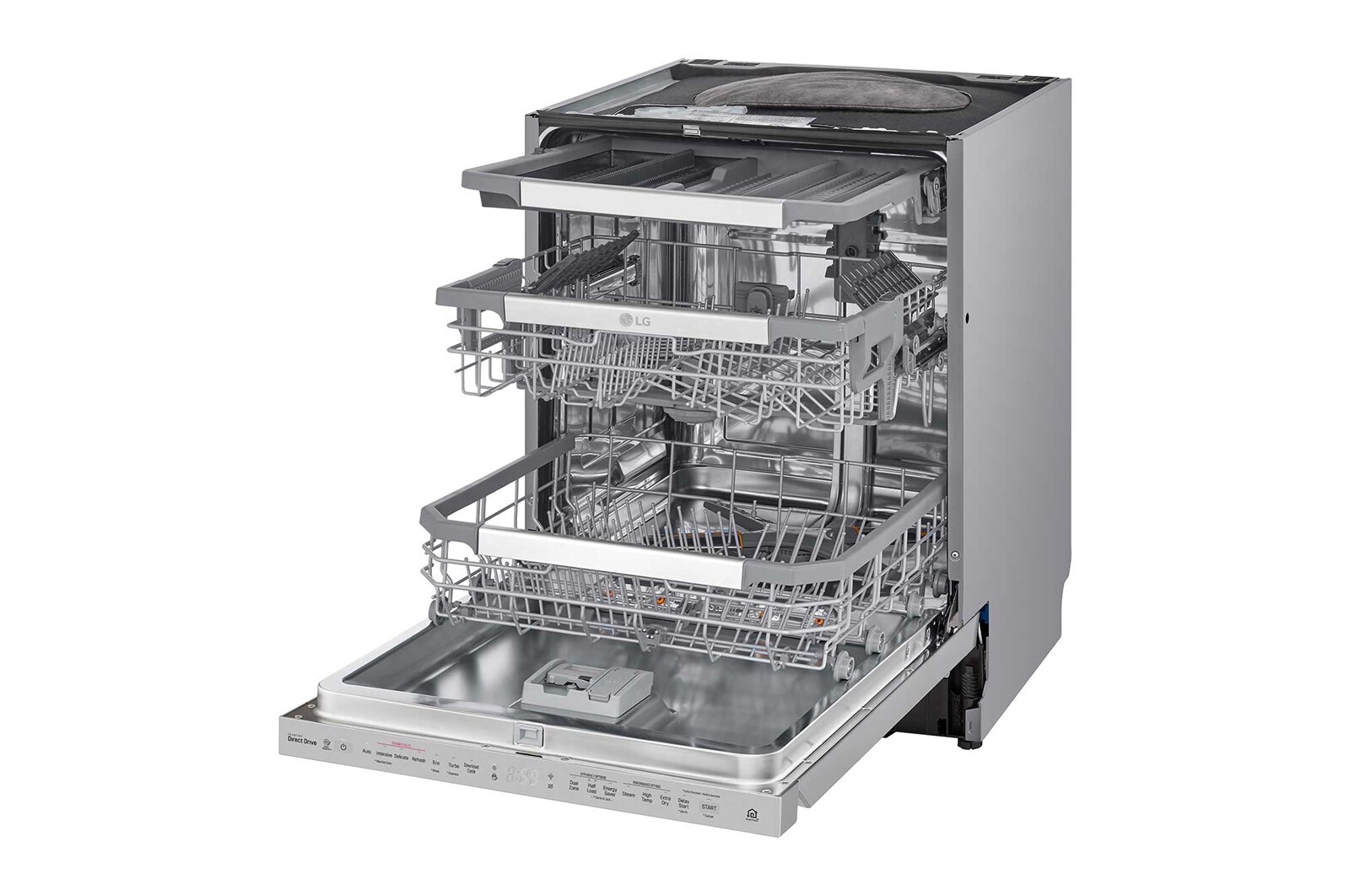 LG QuadWash™ Steam Diskmaskin (Noble Steel), Energiklass D, Auto Open Dry funktion och Smart Diagnosis™ med Wi-Fi, SDU527HS