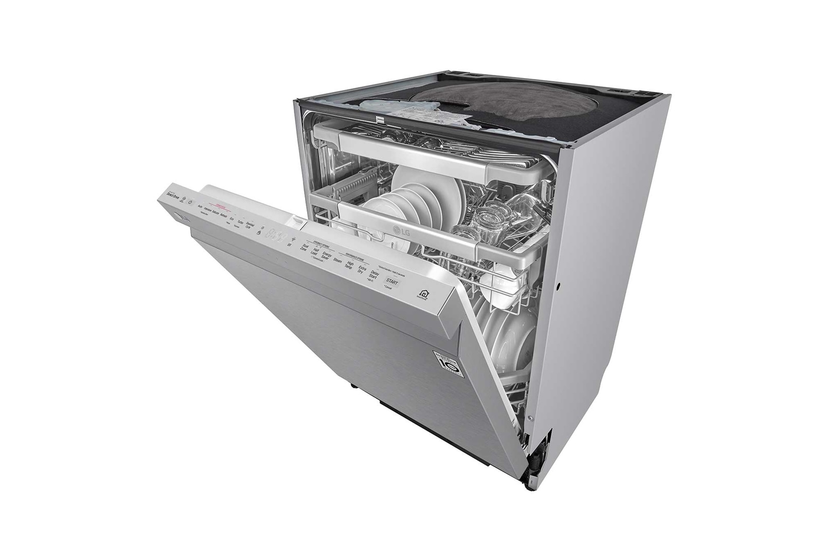 LG QuadWash™ Steam Diskmaskin (Noble Steel), Energiklass D, Auto Open Dry funktion och Smart Diagnosis™ med Wi-Fi, SDU527HS