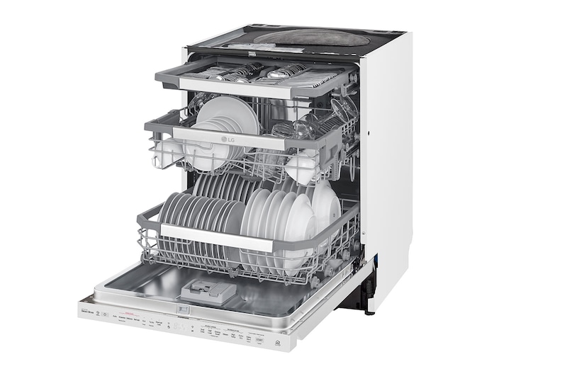 LG QuadWash™ Steam Diskmaskin (Vit), Energiklass D, Auto Open Dry funktion och Smart Diagnosis™ med Wi-Fi, SDU527HW