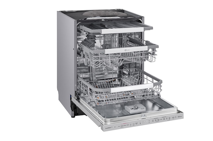 LG QuadWash™ Steam Diskmaskin (Noble Steel), Energiklass C, Auto Open Dry funktion och Smart Diagnosis™ med Wi-Fi, SDU557HS