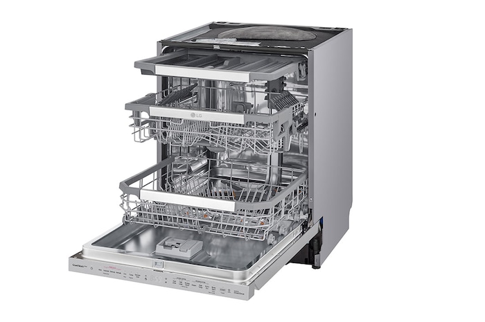 LG QuadWash™ Steam Diskmaskin (Noble Steel), Energiklass C, Auto Open Dry funktion och Smart Diagnosis™ med Wi-Fi, SDU557HS