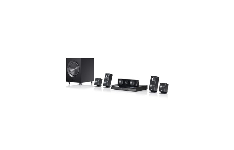 Vy framifrån av 3D Blu-ray 5.1hemmabiosystem med Smart TV-tjänster BH7220BN
