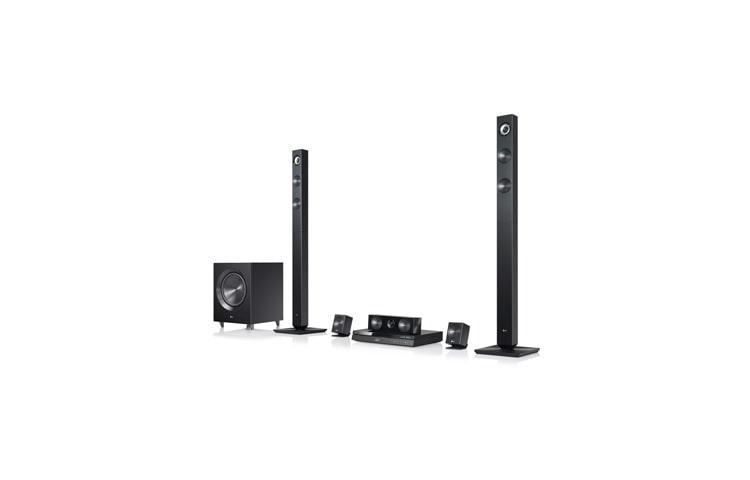 Vy framifrån av 3D Blu-ray 5.1hemmabiosystem med Smart TV-tjänster BH7420PN