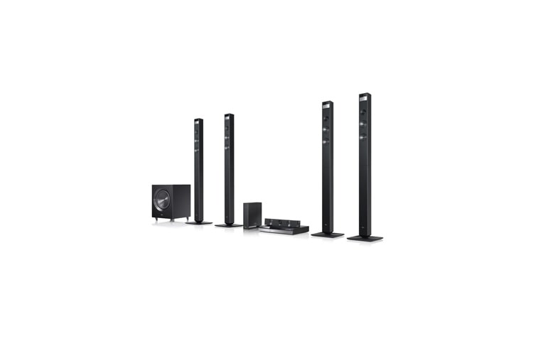 Vy framifrån av Cinema 3D Sound Blu-ray 9.1 hemmabiosystem med Smart TV-tjänster BH9520TWN