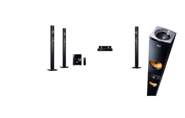 LG  9.1-kanals hemmabiosystem med trådlösa bakre högtalare. Kraftiga kevlarförstärkta högtalare på 1460 W. Extra SMART Blu-ray med internetsurf, Wi-Fi, DLNA, Private Sound, 4K-uppskalning och 3D-stöd. 5 sekunders starttid. Tallboyhögtalare fram och bak., BH9530TWN