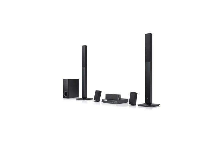 Vy framifrån av 5.1 hemmabiosystem med DVD-spelare DH6420PN