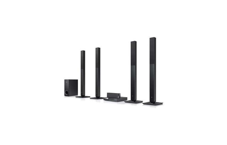 Vy framifrån av 5.1 hemmabiosystem med DVD-spelare DH6520TN