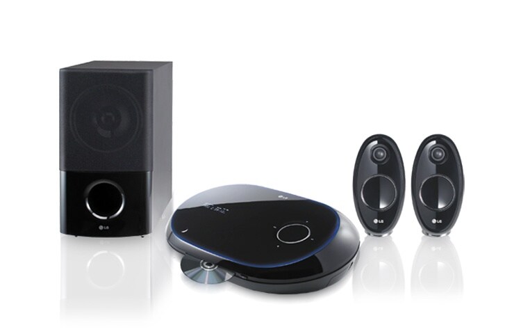 Vy framifrån av LG 2.1 DVD-hemmabiosystem HT32S