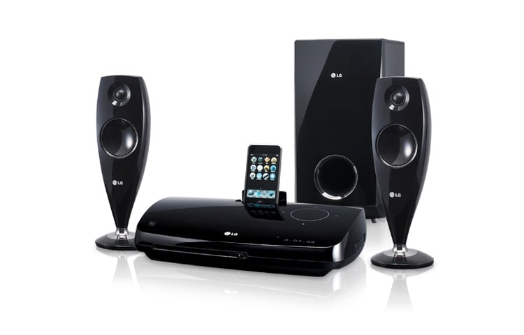 LG 2.1 DVD-hemmabiosystem med iDock, HT33S