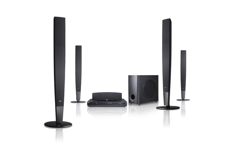 Vy framifrån av LG 5.1 DVD-hemmabiosystem HT503TH