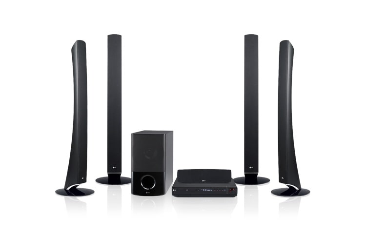 Vy framifrån av LG 5.1 DVD-hemmabiosystem HT554TH