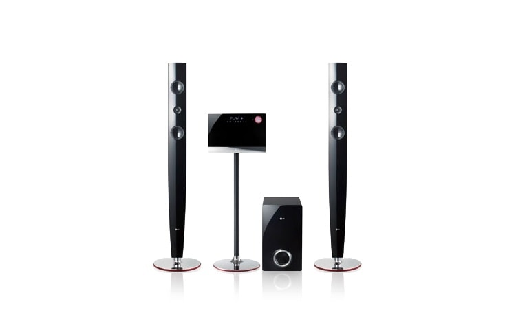 Vy framifrån av LG 5.1 DVD-hemmabiosystem HT953TV