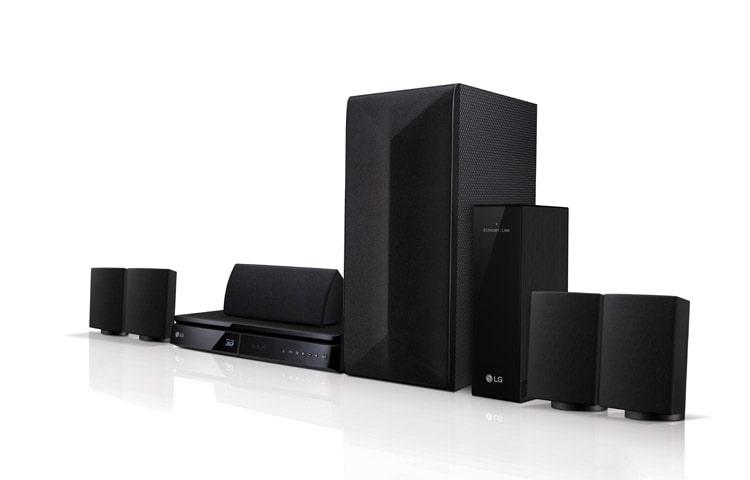 Vy framifrån av 3D Blu-ray™-/DVD-hemmabiosystem LHB625