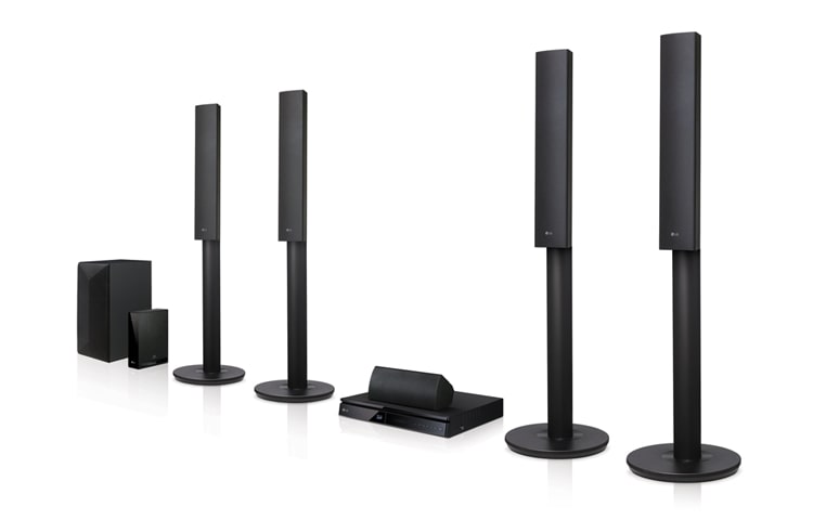 Vy framifrån av 3D Blu-ray™-/DVD-hemmabiosystem LHB655W