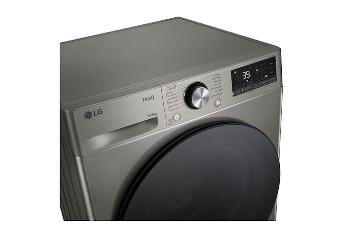 LG 10 kg / 6 kg Kombinerad tvätt/tork(Platinum Silver) - Steam, Energiklass A/D, TurboWash™360, AI DD™, Smart Diagnosis™ med Wi-Fi, CV94V7S2QN