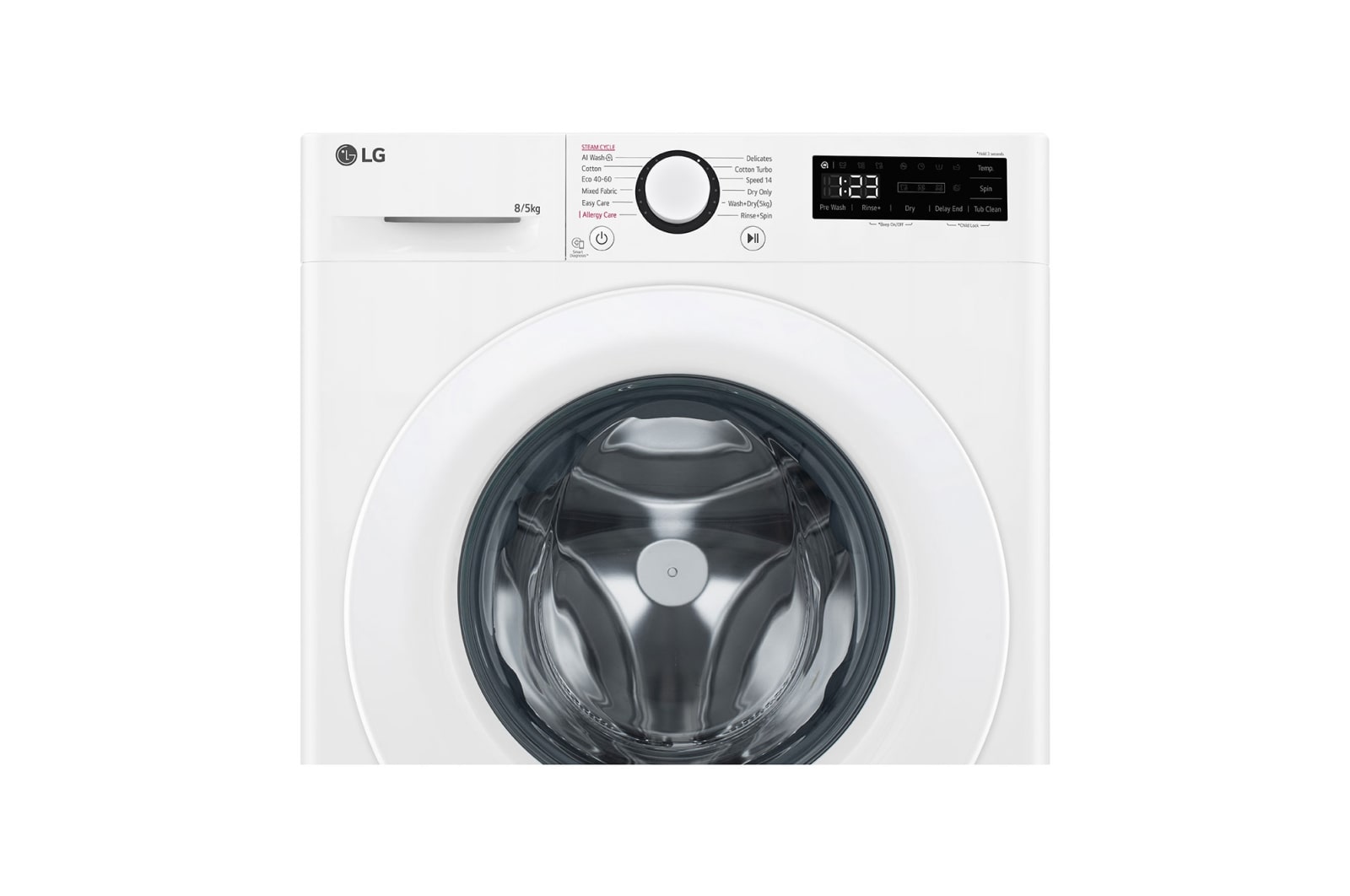 LG Slim 8 kg / 5 kg Tvättmaskin/Torktumlare(Vit) - Steam, Energiklass A/E, AI DD™, Smart Diagnosis™, 47,5cm djup, F2DV707S2W1